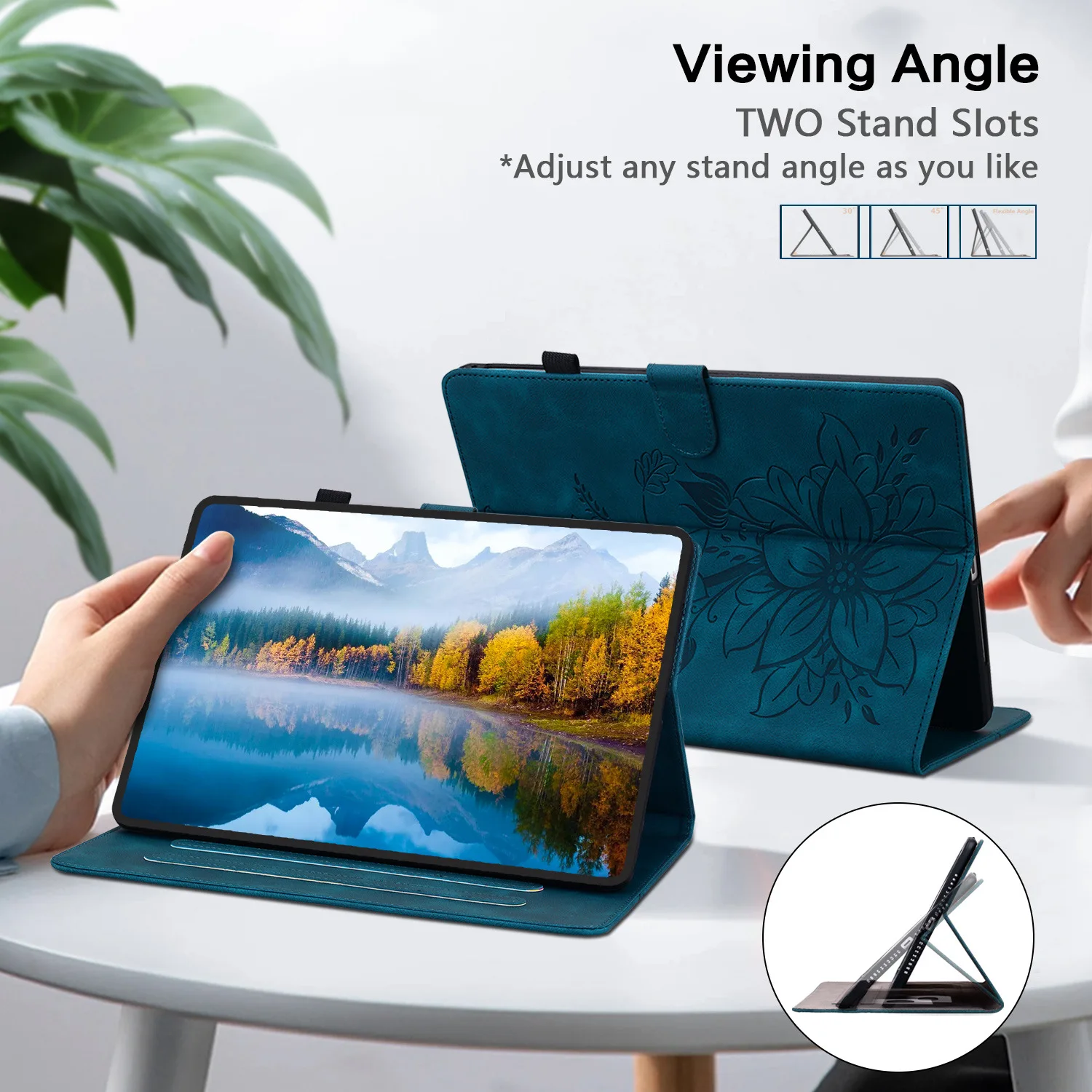 Funda de cuero Lily con soporte para iPad 2024 2025 A16 Pro Air 4 5 6 MINI 7 8 9 10th 11th Generación 10,2 10,9 11 12,9 13 pulgadas