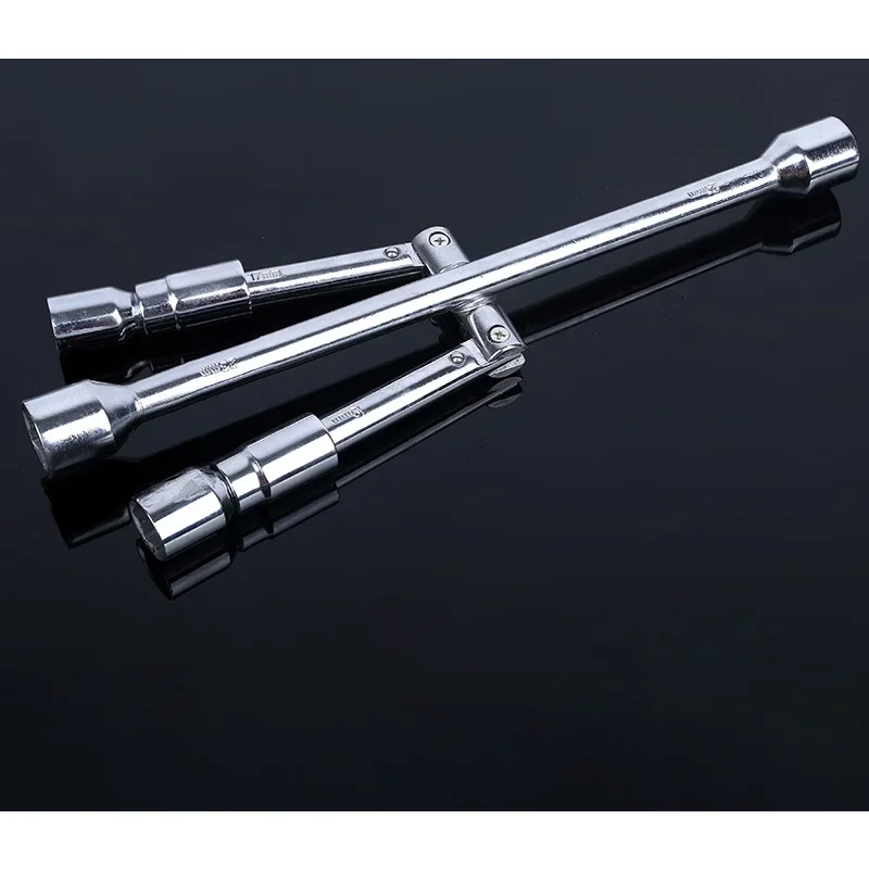 Car Repair Tyre Nut Socket Folding Cross Wrench Spanner Hand Tool Car Repair Wheel Remover Mounting 17 19 21 23mm Hex Socket