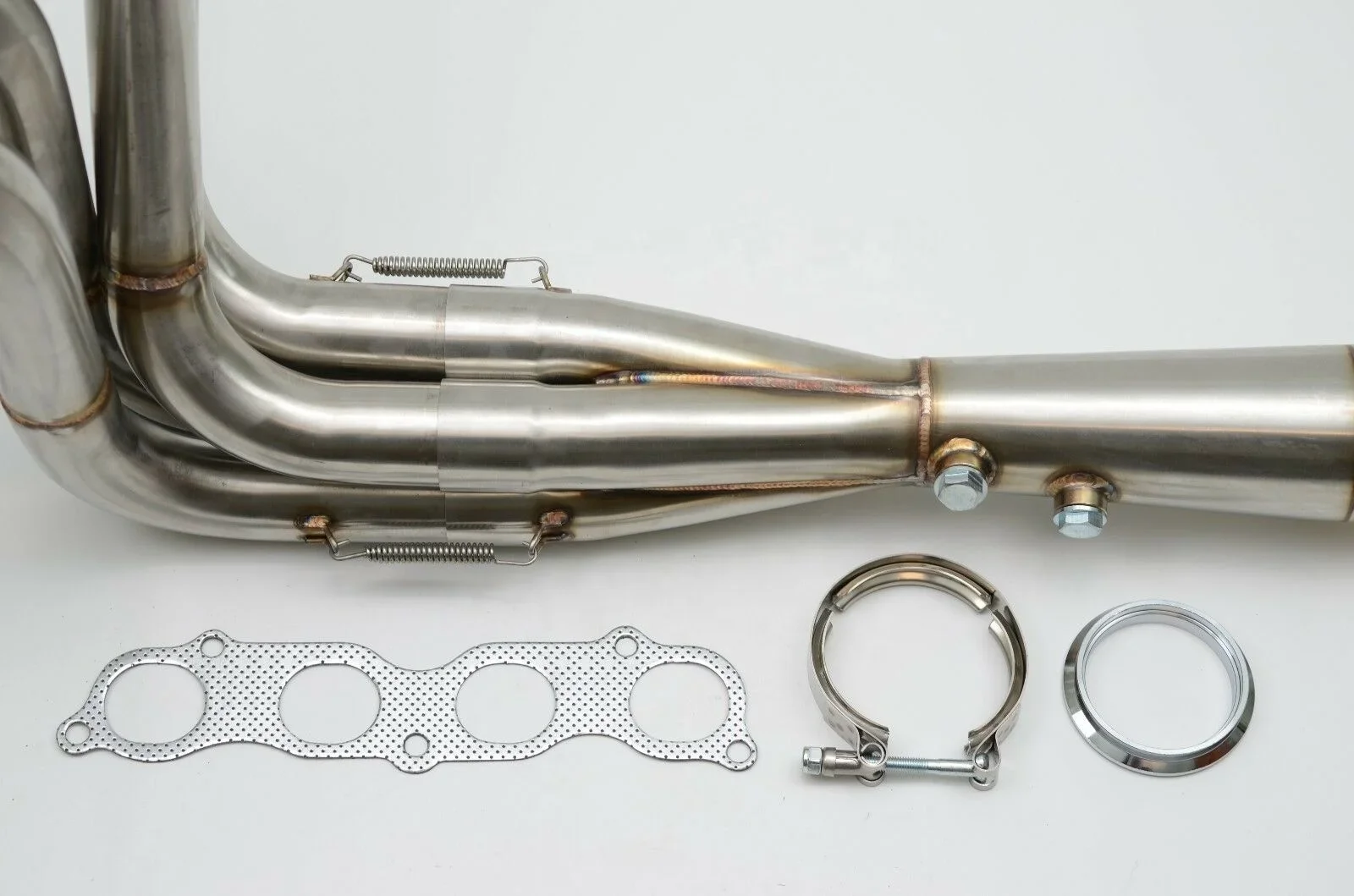 

K Swap K20 K24 Megaphone Header 3" 4-1 Tri-Y EK EG Hon-da Ac-ura DC2 Civ-ic V Band Exhaust Header