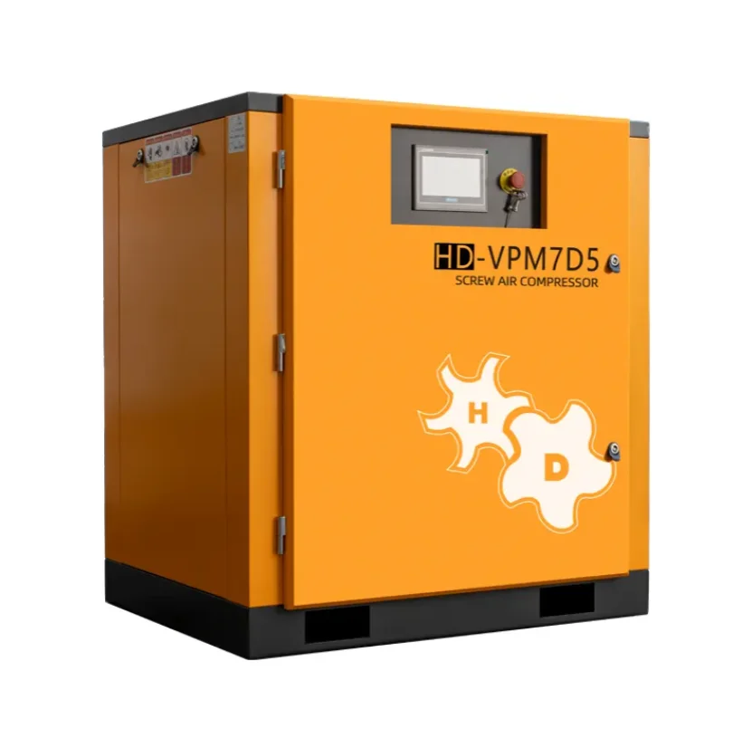 Noiseless High Efficiency and Energy Saving Low Electric Charge Variable Frequency Screw air Compressor 7.5kW/10HP Customized