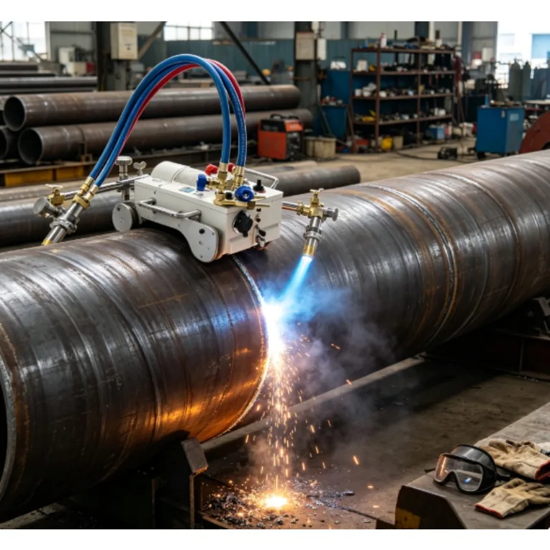 CG2-11 Semi Automatic Magnetic Pipe Cutting Machine Flame Cutter Pipe Beveling Equipment For Seamless Spiral Steel Pipe Cutting