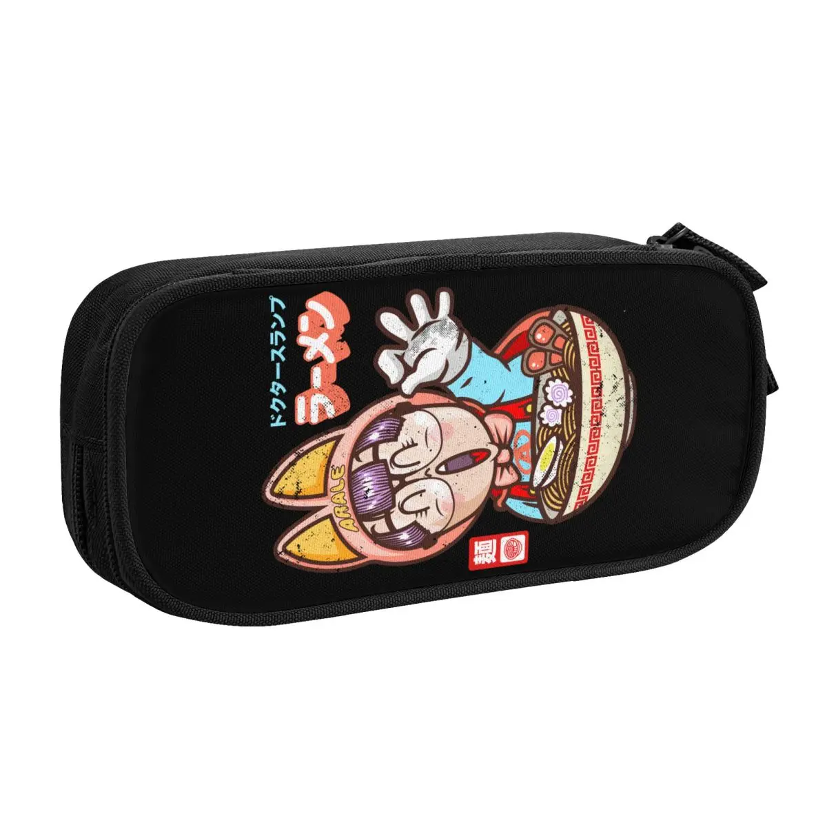 Custom Cute Arale Noodle Ramen Pencil Cases for Girls Boys Dr Slump Japan Manga Large Capacity Pen Box Bag Stationery