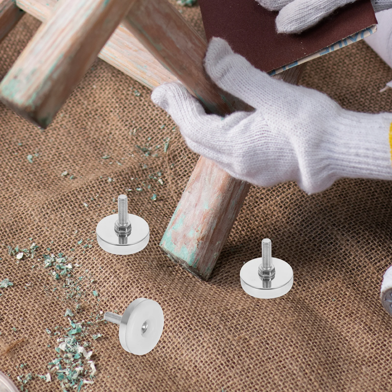 

6Pcs Adjustable Furniture Leveling Feet Heavy Duty Screw-in Legs for Table Chair Cabinet Levelers Furniture Riser Wood