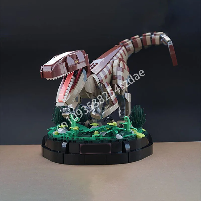 

1353 шт. MOC Велоцираптор Статуя Динозавры Строительные блоки Пластиковые конструкции Развивающие DIY Рождественская игрушка Подарок Творческий