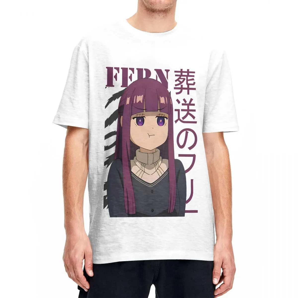 Sousou No Frieren Anime Fern T-Shirts Men Women Hipster Cotton Tee Shirt Crew Neck Short Sleeve T Shirts Summer Tops