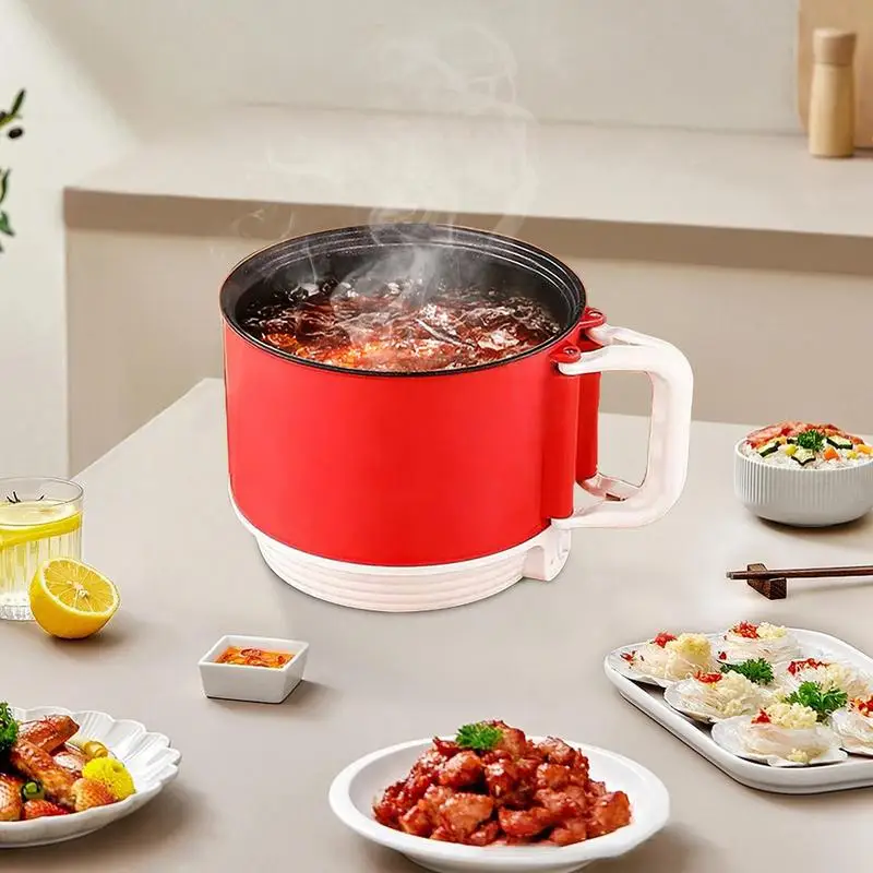 Portable instant noodles pot folding handle electric boiling pot Student dormitory non-stick cooker mini small electric pot