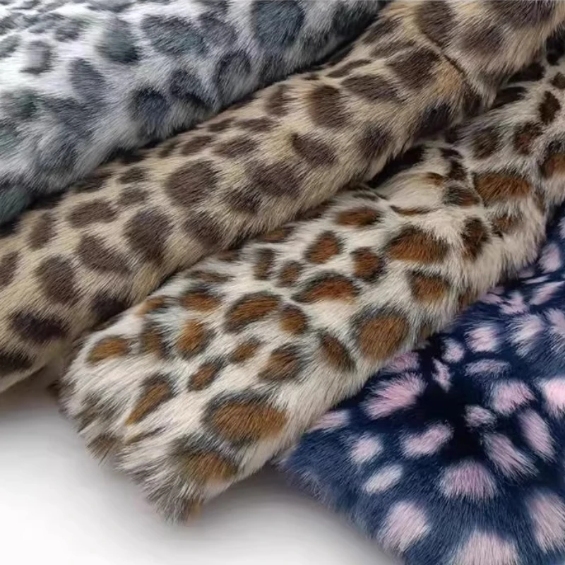 

1600 G/M Extra Thick Imitation Rabbit Fox Leopard Print Plush Fabric Plush Fur Clothing Fabric Fur Collar COS Decoration Carpet