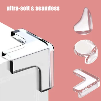 10 個クリア PVC コーナープロテクターベビーセキュリティ保護ソフト家具コーナーガード & エッジカバー鋭いコーナーから