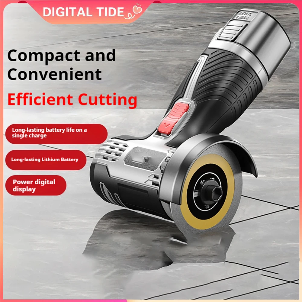 16.V Portable Mini Angle Grinder Large Capacity Polishing Grinding Cutting Machine Power Tool With Lithium Battery Grinding Disc