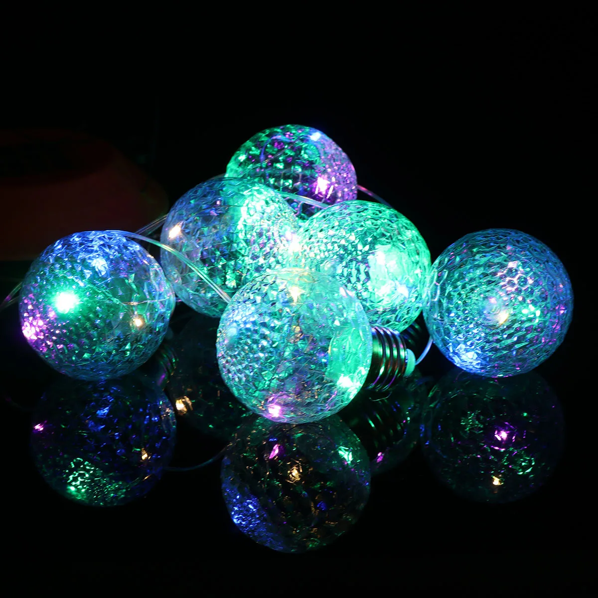 تغيير لون LED كرة جولف لمبة الرياح الرنين ضوء الشمس في الهواء الطلق ديكور مصباح معلق للمنزل حديقة الفناء