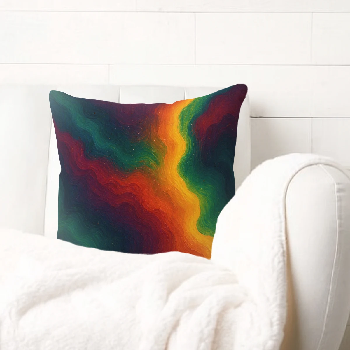 Wild Tiger Pattern Polyester Pillow Cover - 2D Printed Cushion Case for Home Sofa Bedroom Decor, No Insert Included