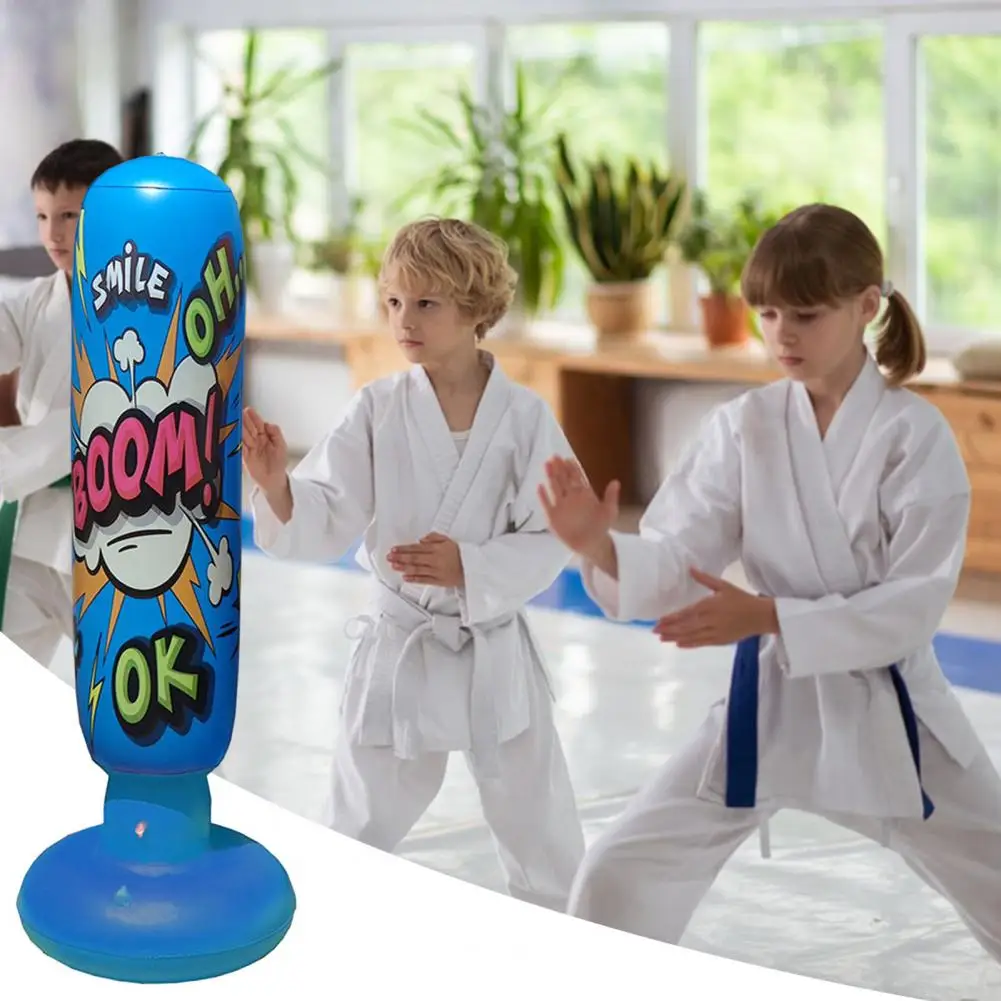 Kids Punching Bag Colorful Kids Punching Bag for Karate Boxing Fun Durable Pvc Material Exquisite Patterns Waterproof Design