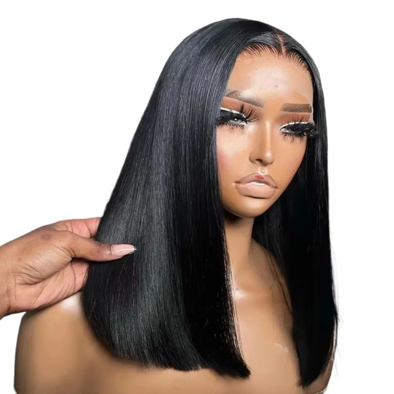 

Wig Lace Front Human Hair Wig Bone Straight 13x4 Lace Front Wig Brazilian Remy Horse Hair Pre-pulled 14 16 inches