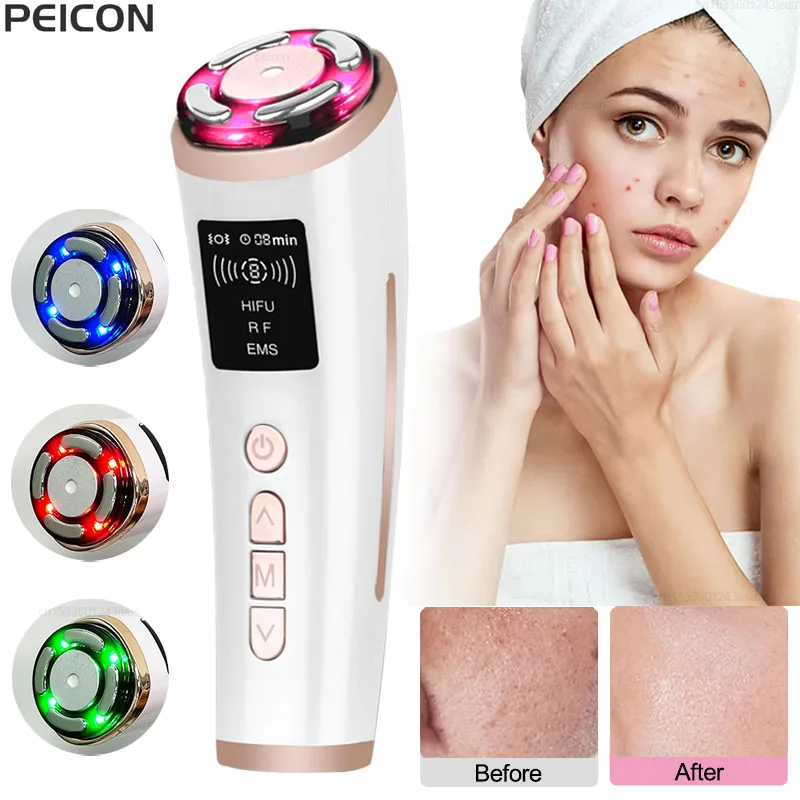 Hifu شد الوجه EMS مدلك الوجه مكركرنت تجديد الجلد مكافحة الشيخوخة رفع الوجه مدلك آلة Hifu الصغيرة #1