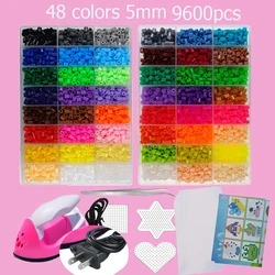 Hama Beads Box, упаковка, тепловая мозаика, Обучающие бусины из железа, Гладильные бусины, плавкие бусины, DIY, 24 48 72 сердечника 2,6 мм 5 мм