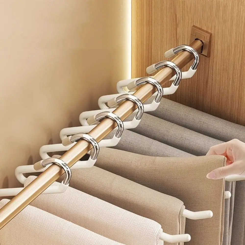 20Pcs Durable Metal Goose Shape Pants Hanger Anti Slip Seamless Z-Shaped Pant Hangers Space Saving Clothes Hanger for Home