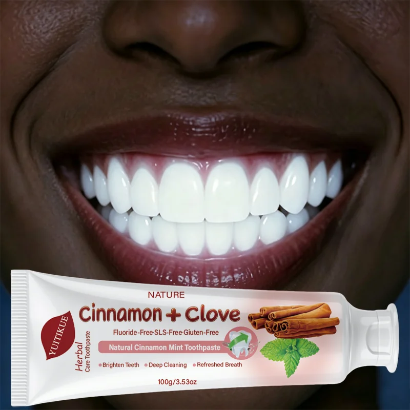 Fluoride‑Free Herbal Teeth‑Cleaning Paste Cinnamon‑Clove Extract Freshen Breath Gentle Daily Oral‑Hygiene Care