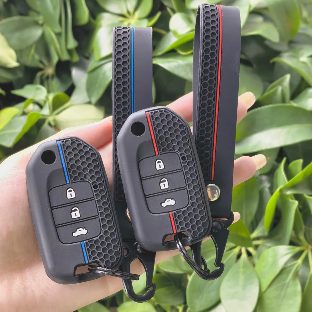 For Honda Civic Accord City Odyssey CR-V XR-V HR-V Vezel Jade Jazz Crider Car Flip Key Cover Case Holder Keychain Shell