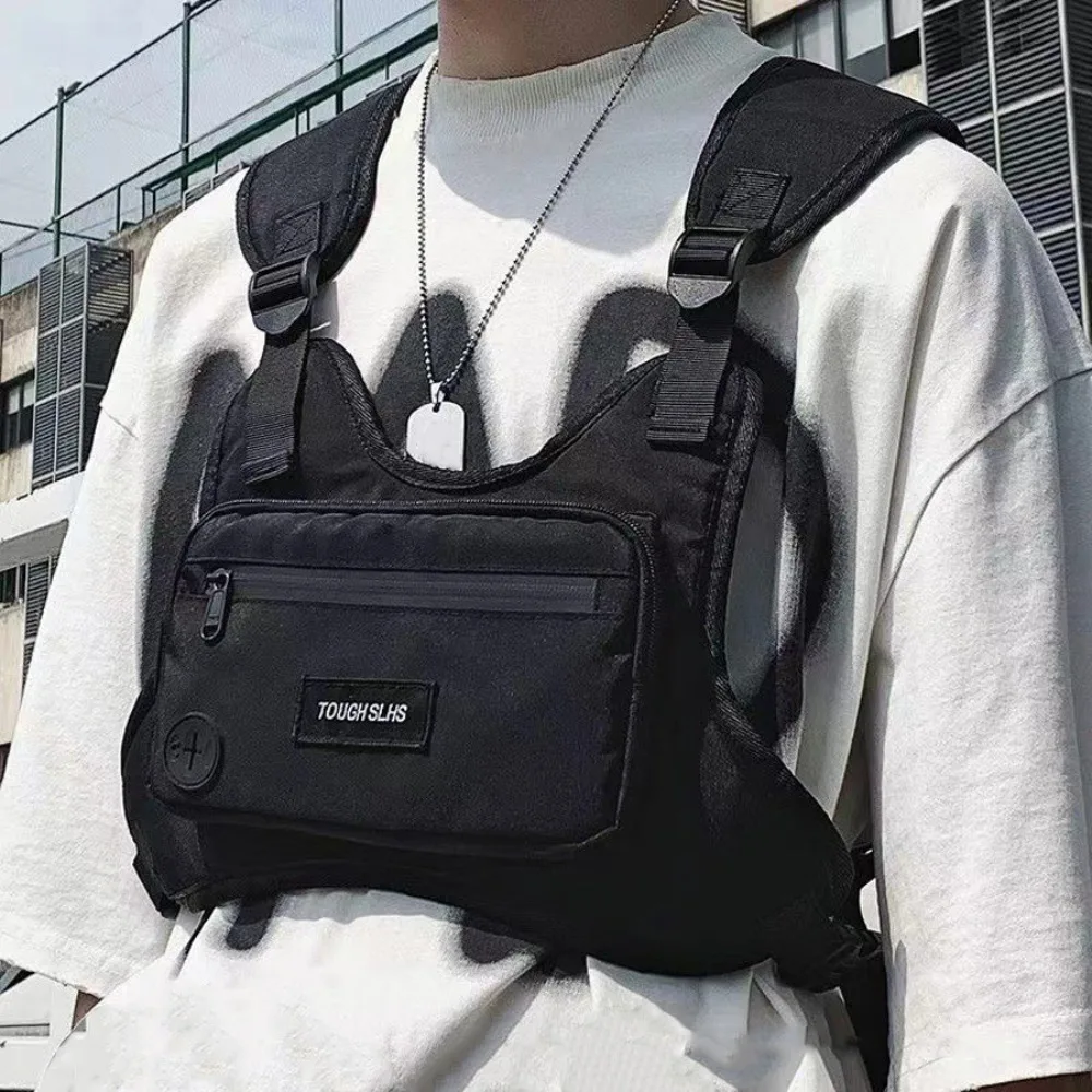 

Chest Bag Waist Bag Hip Hop Streetwear Large Capacity Sports Casual Tactical Vest Bags for Men