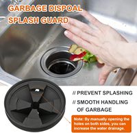 1/2Pcs 86mm Garbage Disposal Splash Guard, Quiet Garbage Disposal Rubber Drain Insert, Sink Splash Guard QCB-AM Replacement