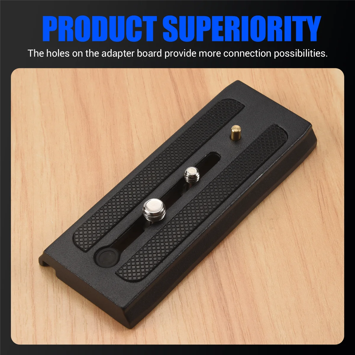 POSV-Sports Camera Extended Quick Release Plate for Manfrotto 500Ah 701 577 PTZ Bainuo S4 S6