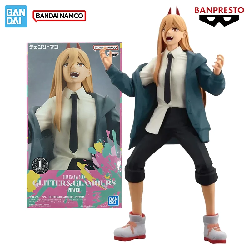 

Bandai Genuine Original Chainsaw Man Makima Power GLITTER & GLAMOURS Anime Figure PVC Model Gifts Collector Desktop Toys