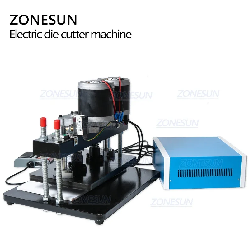 ZONESUN-máquina troqueladora eléctrica de cuero, cortador de molde de papel fotográfico, herramienta de troquelado para corte de cuero, 35x22cm