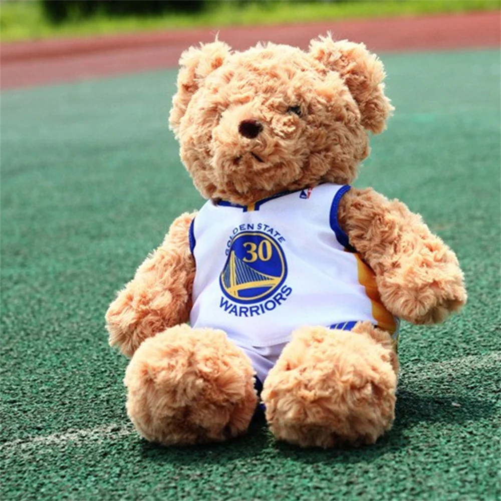 25 سنتيمتر لطيف الدب ألعاب من نسيج مخملي يرتدي ملابس كرة السلة دمية دب محشوة دمية على شكل حيوان الإبداعية جمع الهدايا لمحبي كرة السلة #1