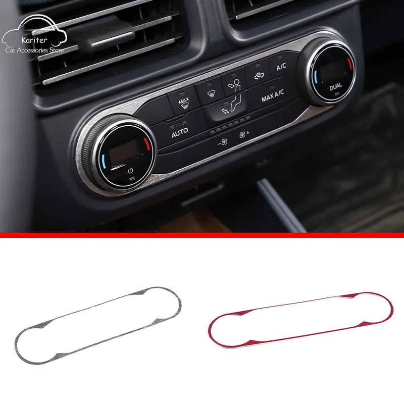 

For Ford Maverick 2022 Aluminum Alloy Car Central Control Air Conditioning Mode Button Decorative Panel Sticker Car Accessories