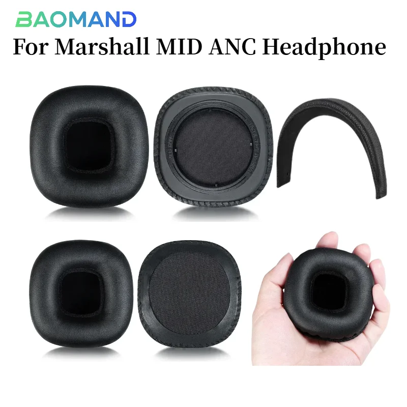 

Replacement Protein Ear Pads for Marshall MID ANC Headphones Soft Foam Ear Cushions High Quality