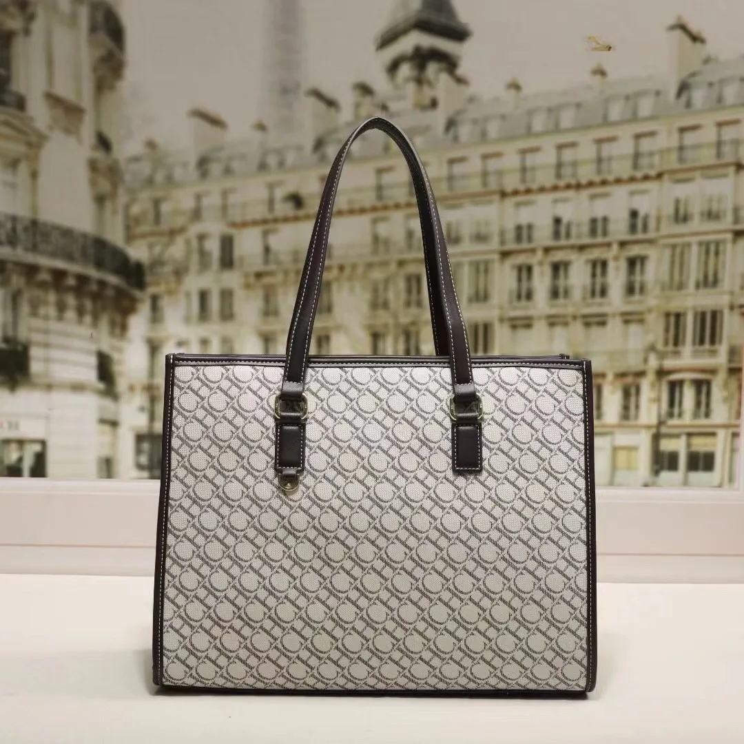 

Retro Vintage Crossbody Tote Bag for Women - Large Capacity Shoulder Bag with Print, Laptop/Work/Daily Use Handbag