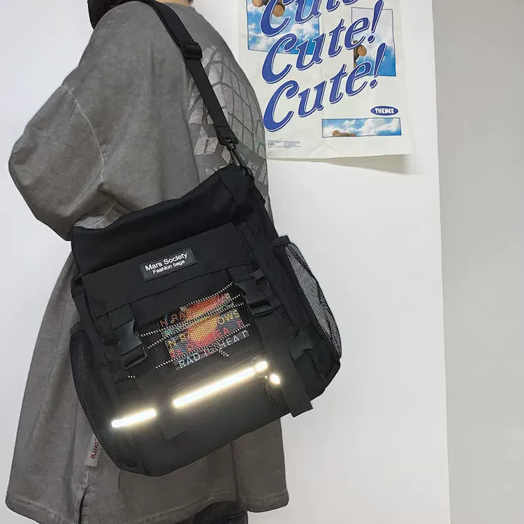 Oxford Women Handbags Messenger Bag Reflect Light Men Crossbody Bags Ladies Large Capacity Shoulder Tote bag  Youth School bags