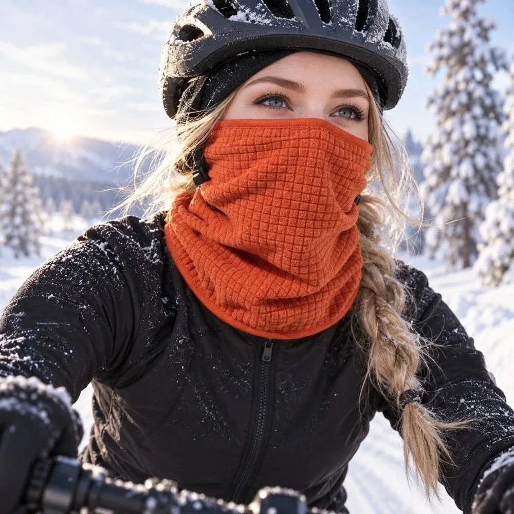 Tube Bandanas Thickened Neck Warmer Soft Fleece Breathable Fleece Scarf Elastic Dustproof Thermal Collar Hikers