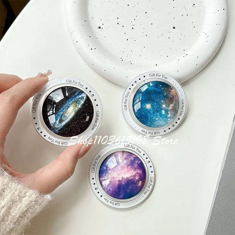 Корейский милый магнитный держатель со звездным небом и кристаллами, ручка Tok Griptok, держатель для телефона, подставка для телефона, поддержка iPhone 17, Magsafe Smart Tok