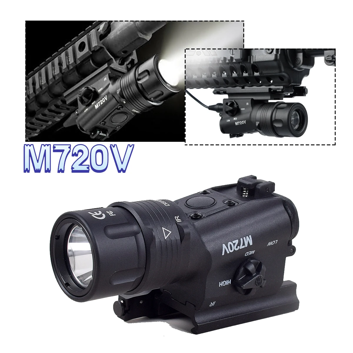 Tactical Surefire M720 V Strobe Weapon Light Armas Remote Switch QD Mount 20mm Rail Airsoft Rifle AR15 M93 Hungting Flashlight