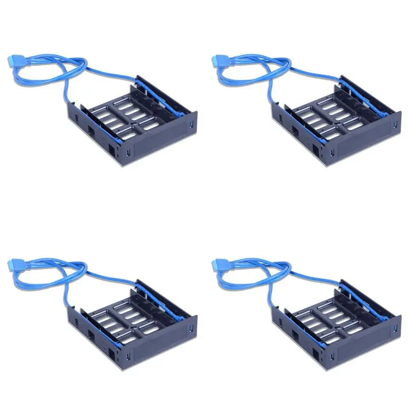 Exquisite-8X USB 3.0 Front Panel With 3.5Inch Device/HDD Or 2.5Inch SSD/HDD To 5.25 Floppy To Optical Drive Bay Tray Bracket