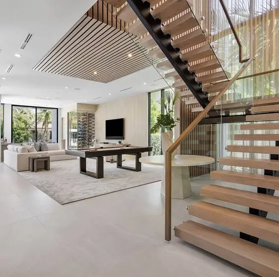 Personalizzazione Scale moderne in granito dritto in acciaio per interni Design gradino in marmo di fascia alta con ringhiera in vetro super bianco