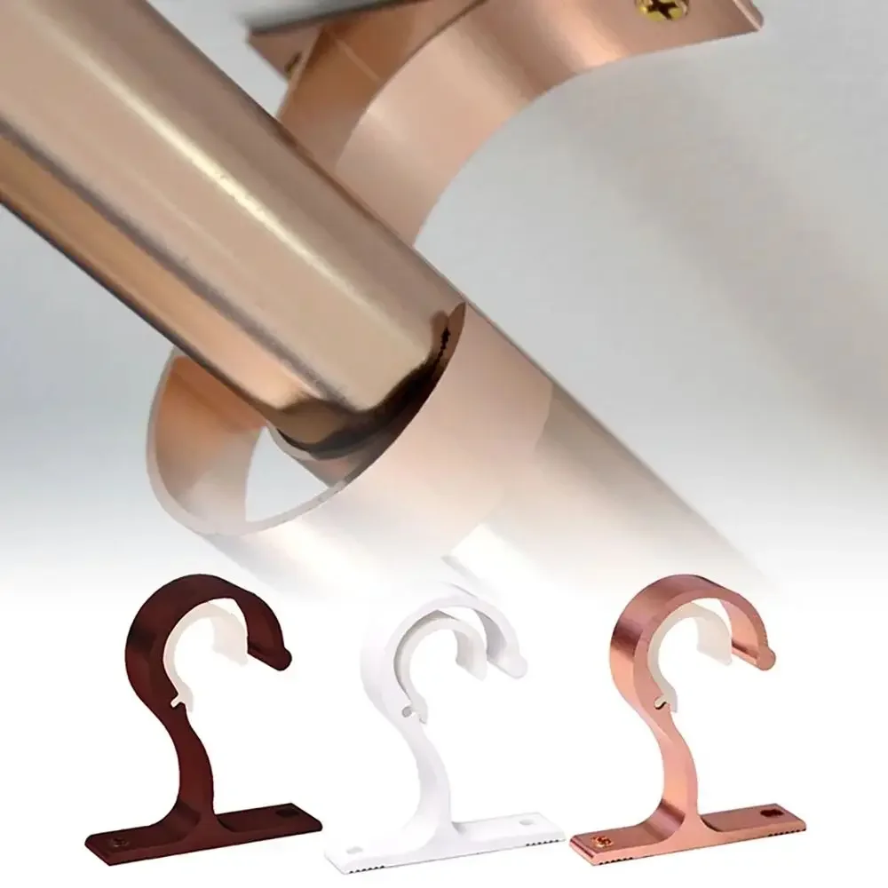 1Pc Hause Decke Vorhang Stange Klammern Wand-Montiert Aluminium Legierung Stange Installation Haken Verdickung Querlatte Befestigungs Clip