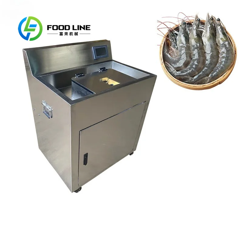 Customize Multifunctional Stainless Steel  Fish Pippi Shrimp Deveiner Peeler tiger Prawn Hairy Shrimp Back Cutter Machine