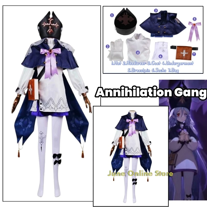 

Annihilation Gang Cosplay Costume Clothes Uniform Cosplay Hat Performance Dress Halloween Party Woman Game Honkai: Star Rail