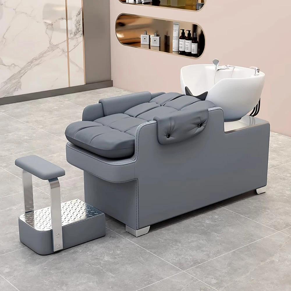 Modern Simple Shampoo Bed Massage Ergonomic Nordic Luxury Shampoo Recliner Unique Fashion Cadeira De Barbearia Salon Furniture