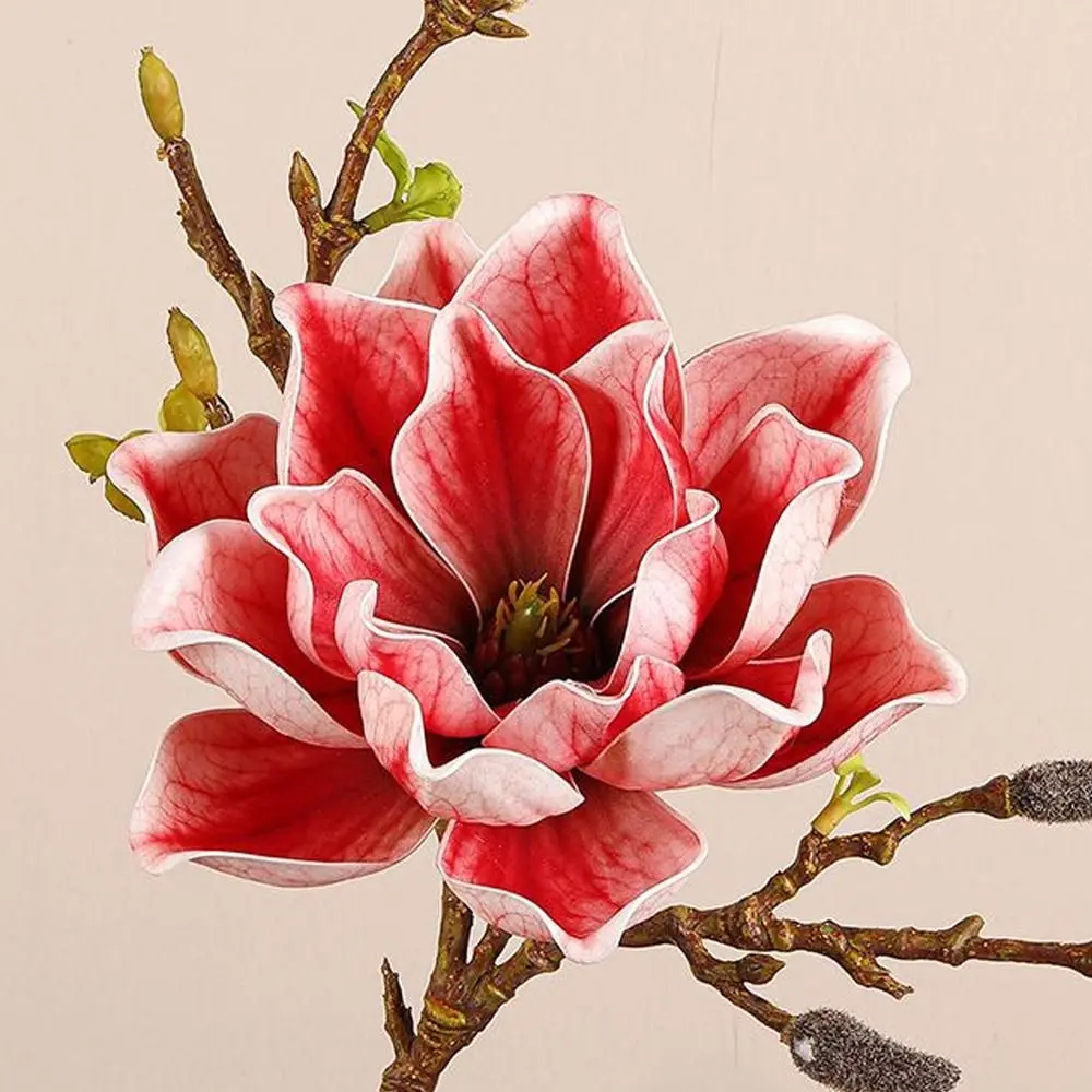 

Искусственная ветка магнолии из ЭВА, имитация живого цветка, большая, ручной работы, для декора дома и офиса