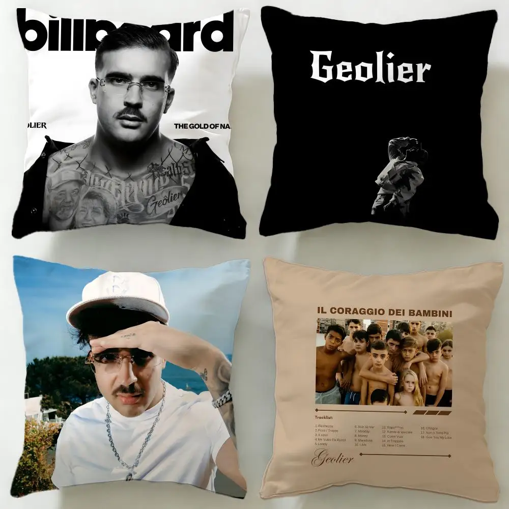 Celebrity Geolier Cushion Cover Soft & Easy-Wash Pillow Case – Versatile for Couch, Bed, Travel and Office