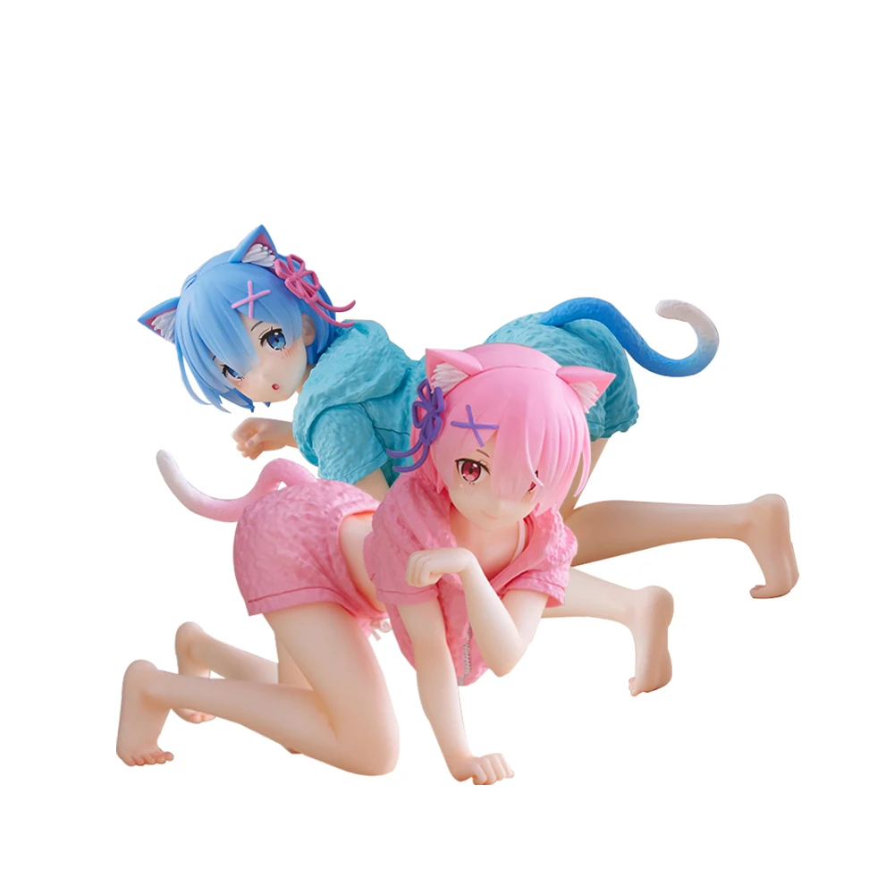 

Re: Different World Life from Zero Anime figure Rem and Ram figurine REM RAM cute Cat Doll Model Adult Collection Statue Gift