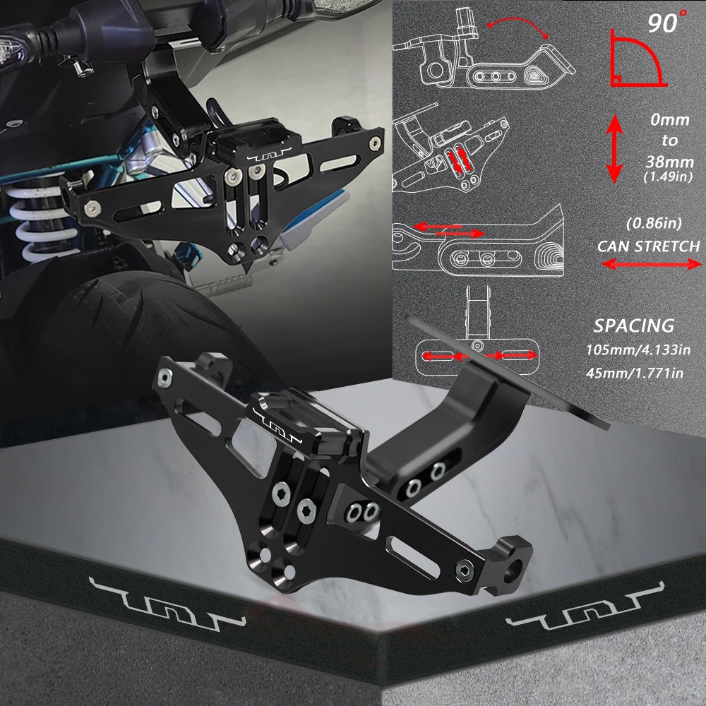 

For Benelli TNT 125 135 TNT125 TNT135 Motorcycle Rear License Plate Holder Licence Bracket Light Tail Tidy Fender Eliminator