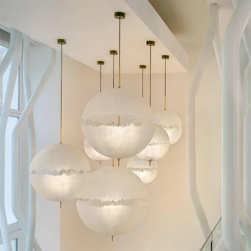 Plafonnier Suspendu au Design Créatif en Forme de Lune, Luminaire Décoratif d'Nik, Idéal pour un Salon, une Chambre à Coucher ou un Restaurant