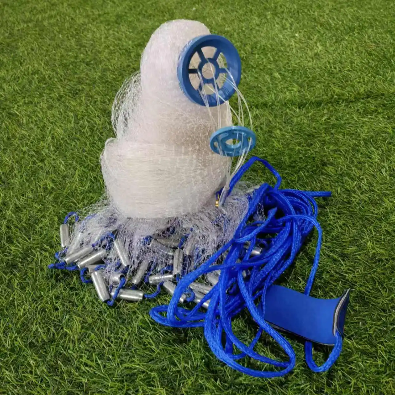 

5ft American Style Steel Sinker Nylon PA Hand Thrown Fishing Net Nylon Hand Cast Fishing Net