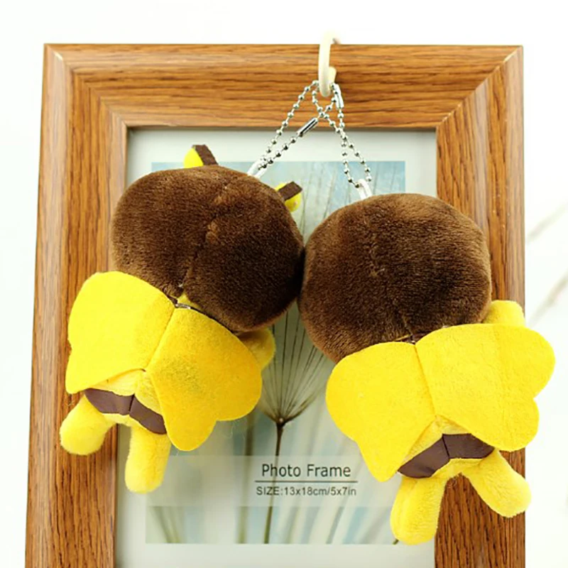 【BS】12 cm Biene Plüsch Puppe Cartoon Biene Festival Geschenk Aktivität Dekoration Plüsch Biene Puppe Tasche Anhänger Weiche Puppe Plüsch Kinder Spielzeug