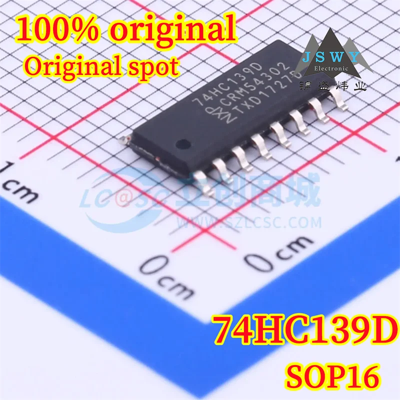 

(30/100 PCS) 74HC139D 74HC139 SOP-16 100% Original In-Stock Dual 2-4 Line Decoder/Demultiplexer Chip Fast Shipping
