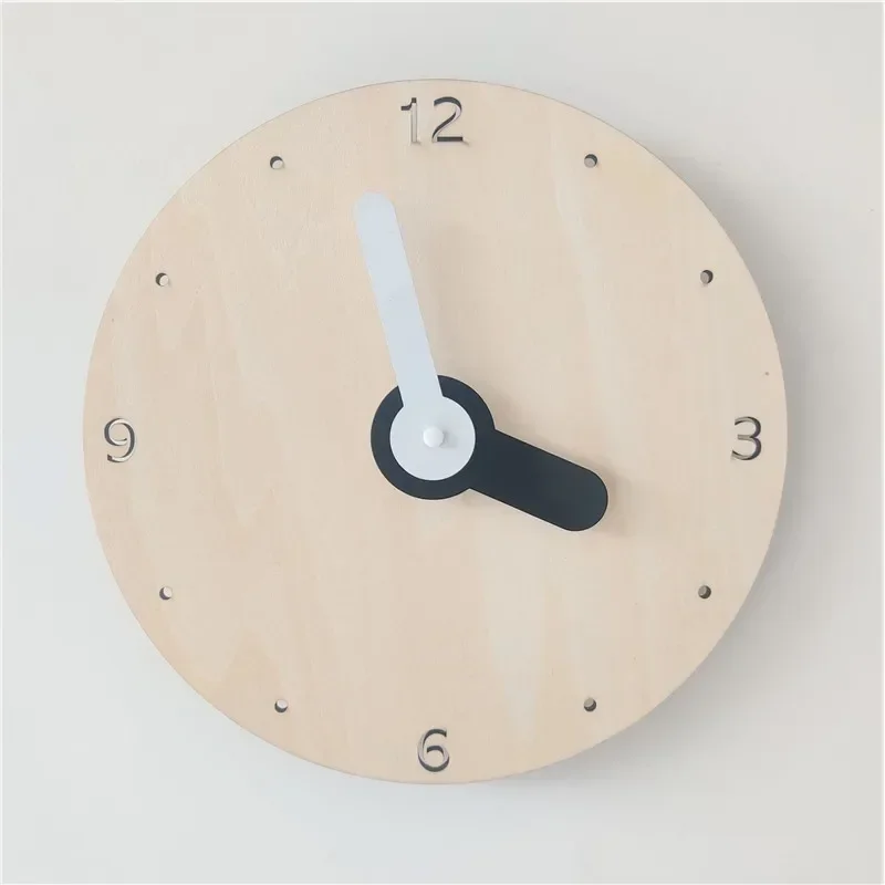 Circular Vintage Wall Clocks Wooden Restaurant Art Creative American Japanese Clock Wall Digitalhorloge Living Room Decoration